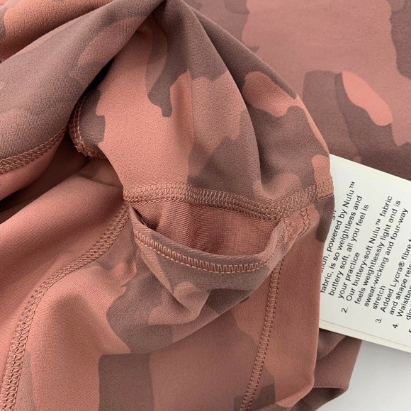 Lululemon Align Crop 21” Size 20 Heritage 365 Camo Brier Rose Multi High Rise - Picture 7 of 8